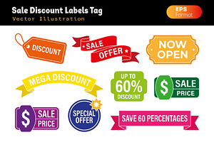 Special Offer Sale Discount Tags Set, an Object Graphic by zahidhossainalif
