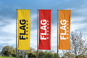 Standing Flag Mockup, an Advertising Mockup by mockupbuys (Thumbnail 1 of 3)