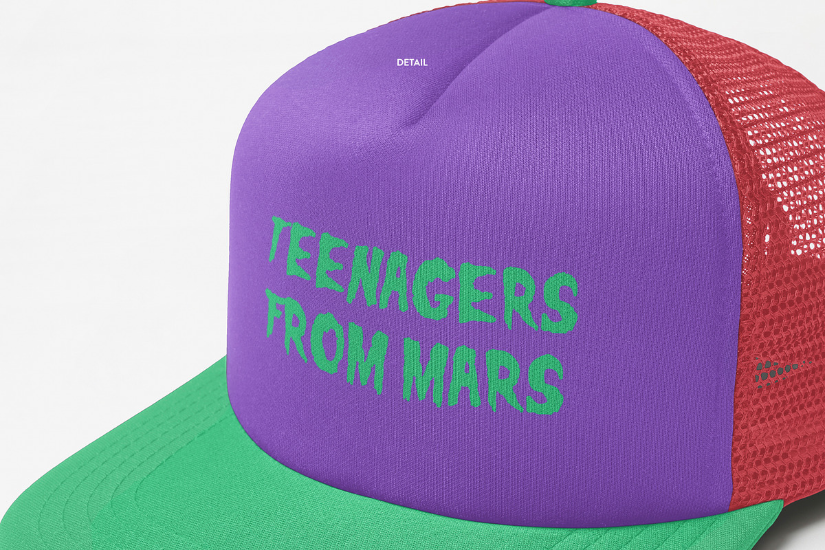 Realistic Trucker Hat Mockup, a Hat Mockup by Uncentrifuged Pressure (Photo 15 of 19)