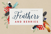 Feathers and Berries, an Illustration by Ingrid Marais Design (Thumbnail 5 of 5)
