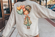 Quirky Valentine Day Girl Clipart, an Illustration by SinaCreation (Thumbnail 6 of 11)