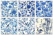 Blue Chinoiserie Seamless Pattern, a Texture Graphic by Dream Creation (Thumbnail 6 of 6)