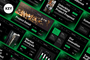 Black Business Proposal Keynote, a Presentation Template by graphicook