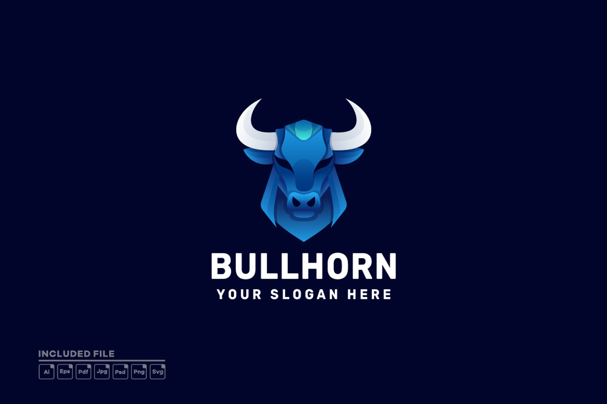 Bull Gradient Colorful Vector Logo, a Branding & Logo Template by yuanesei