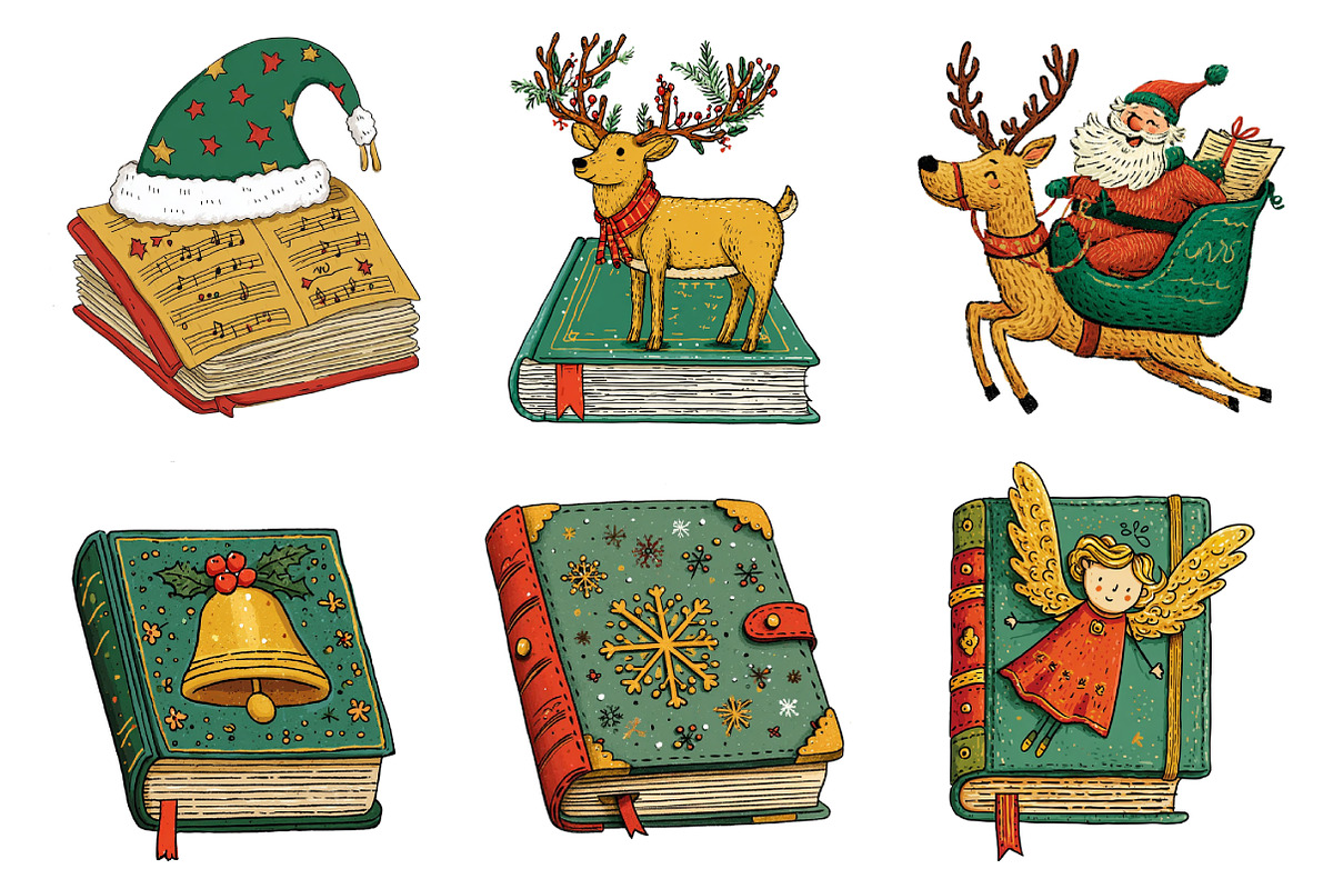 Worn Christmas Book Clipart, an Illustration by Daily.Designs (Photo 5 of 5)