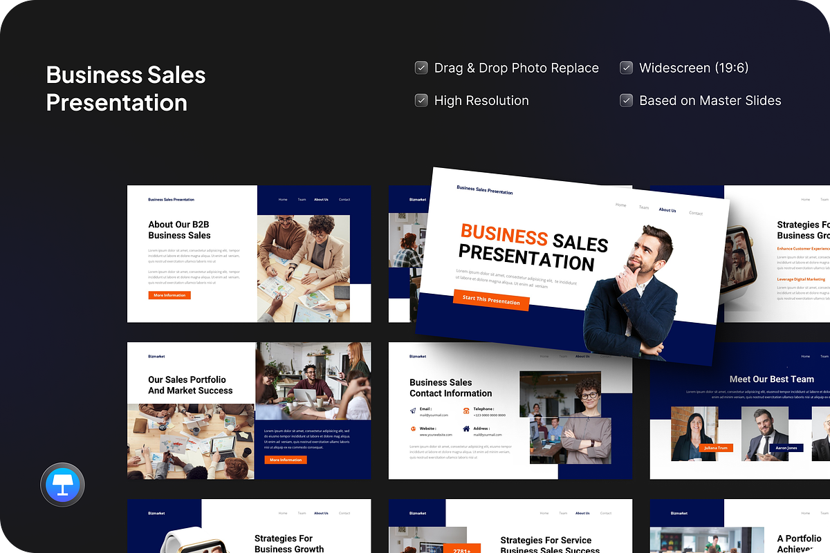 Business Sales Presentation Keynote, a Presentation Template by SquidPixey (Photo 1 of 7)