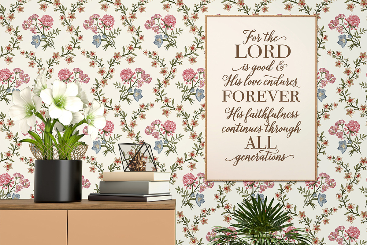 Seamless Set Flowers Clover Pattern, a Pattern Graphic by Vintage (Photo 10 of 13)