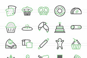 50 Bakery Green & Black Icons, an Icon by IconBunny (Thumbnail 2 of 2)