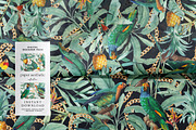 Mint Tropical Parrots Paper Pack, a Pattern Graphic by paper aesthetic (Thumbnail 5 of 8)
