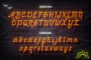 Sunset Club - Script Neon Font