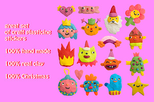 PLASTISINE CHRISTMAS-90s 3D STICKER