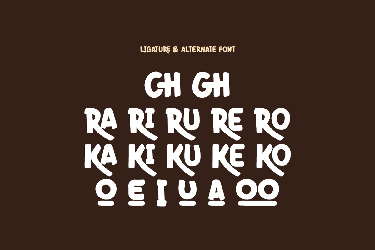 Chokas Sracki - Food Font, a Handwritten Font by QR Design Studio (Photo 4 of 9)