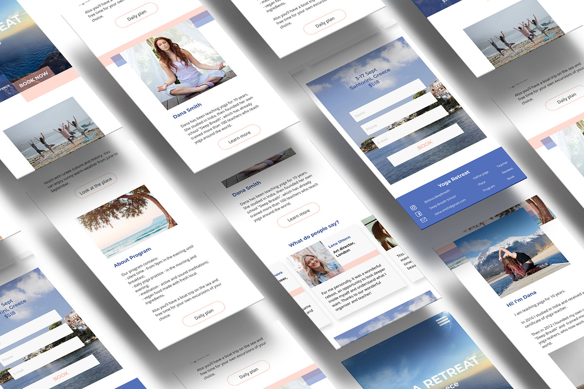 Yoga Retreat - Landing Page Template, a Landing Page Template by helgascandinavus (Photo 6 of 7)