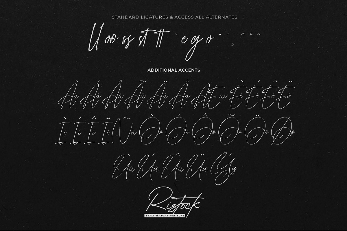 Ristock – Stylish Signature Font, a Handwritten Font by Almarkhatype (Photo 6 of 10)