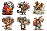 Watercolor Valentine Animals Clipart, an Illustration by Daily.Designs (Thumbnail 7 of 7)