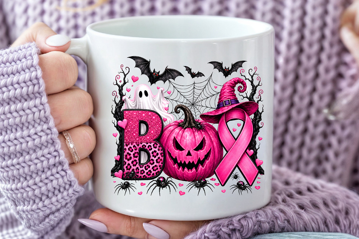 Breast Cancer Awareness Pink Ghost, a Seasonal Illustration by Rose Art (Photo 5 of 5)