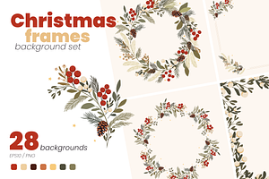 Christmas Frames - Background Set