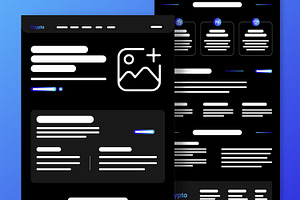 Crypto Landing Page Wireframe, a Landing Page Template by CreativeShaper