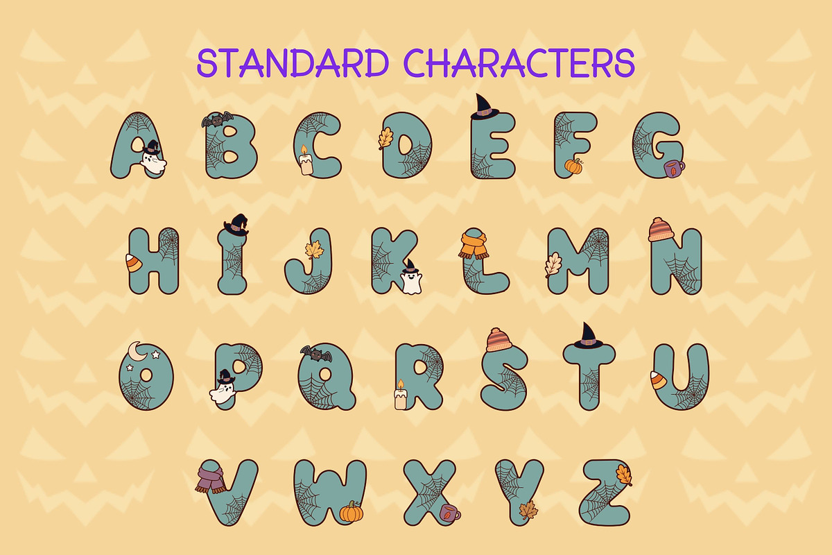 Halloween Font and Alphabet Bundle, a Sans Serif Font by Adalin Shop (Photo 14 of 19)