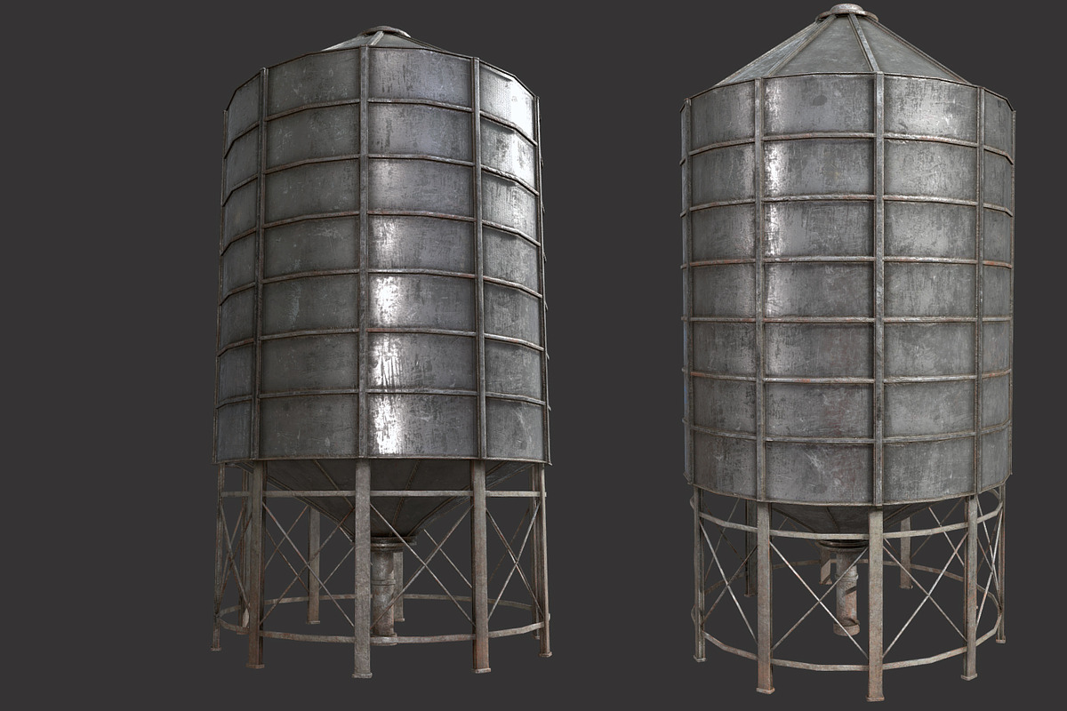 Farm Silo 6A PBR, an Architecture 3D Model by GamePoly (Photo 1 of 4)