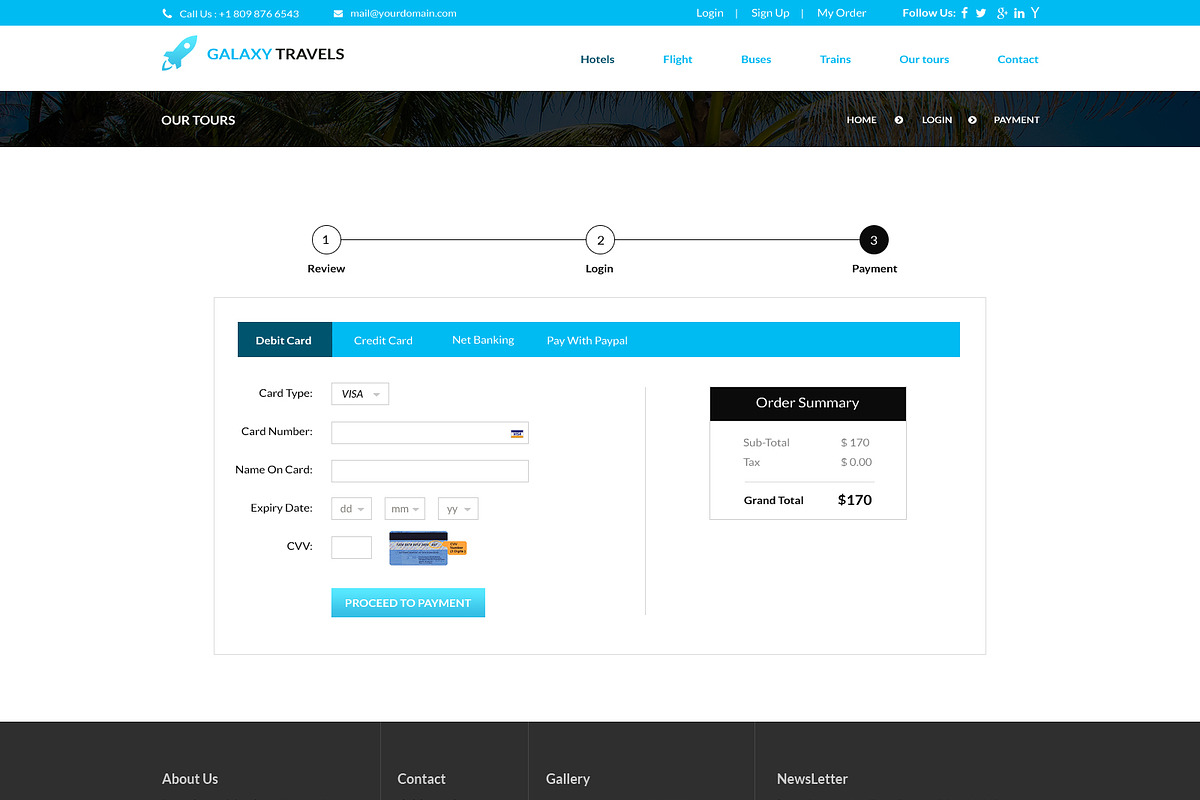 Galaxy- Travels PSD Website Template, a Websites & App Template by WebbyTemplates (Photo 5 of 12)