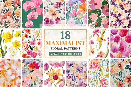Maximalist Floral Seamless Patterns, a Pattern Graphic by Ninterints