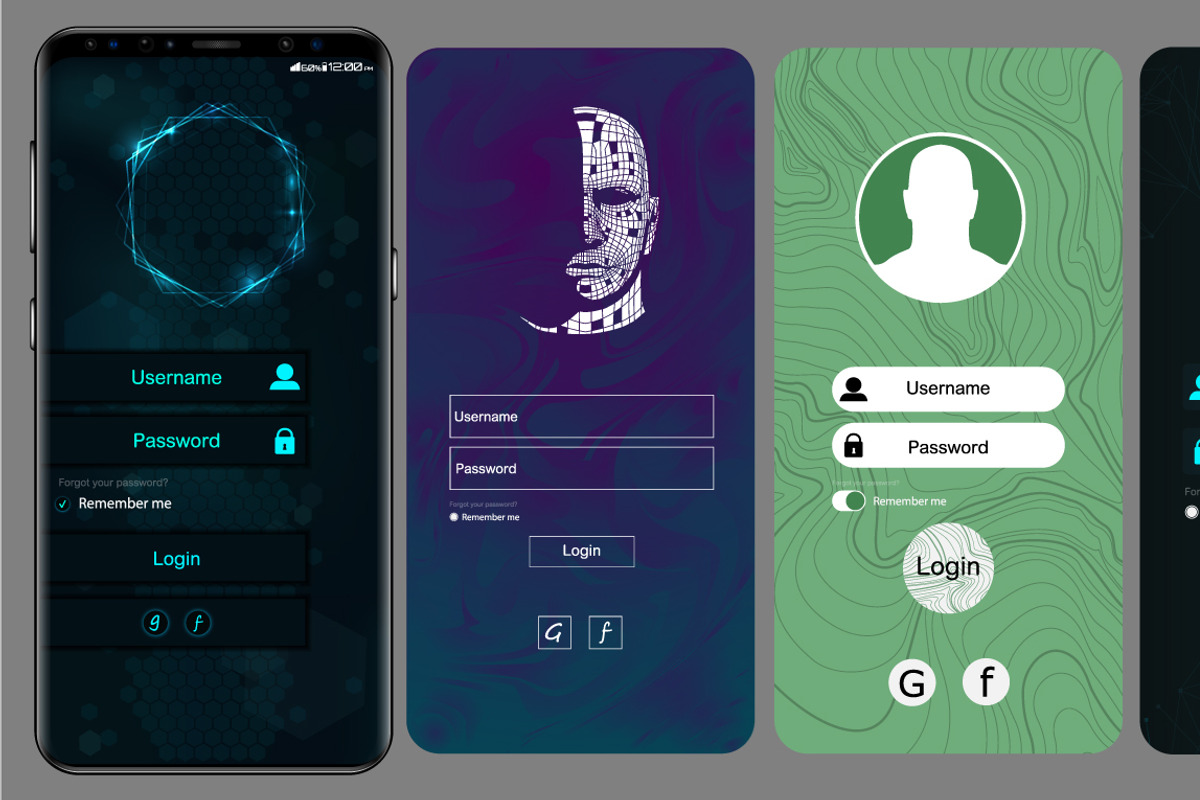 Login Screen, Template Set, an UI Kit Template by SergeyBitos