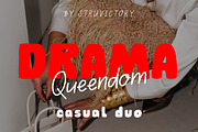 Drama Queendom Playful Vibe Duo, a Sans Serif Font by Struvictory.art (Thumbnail 1 of 10)