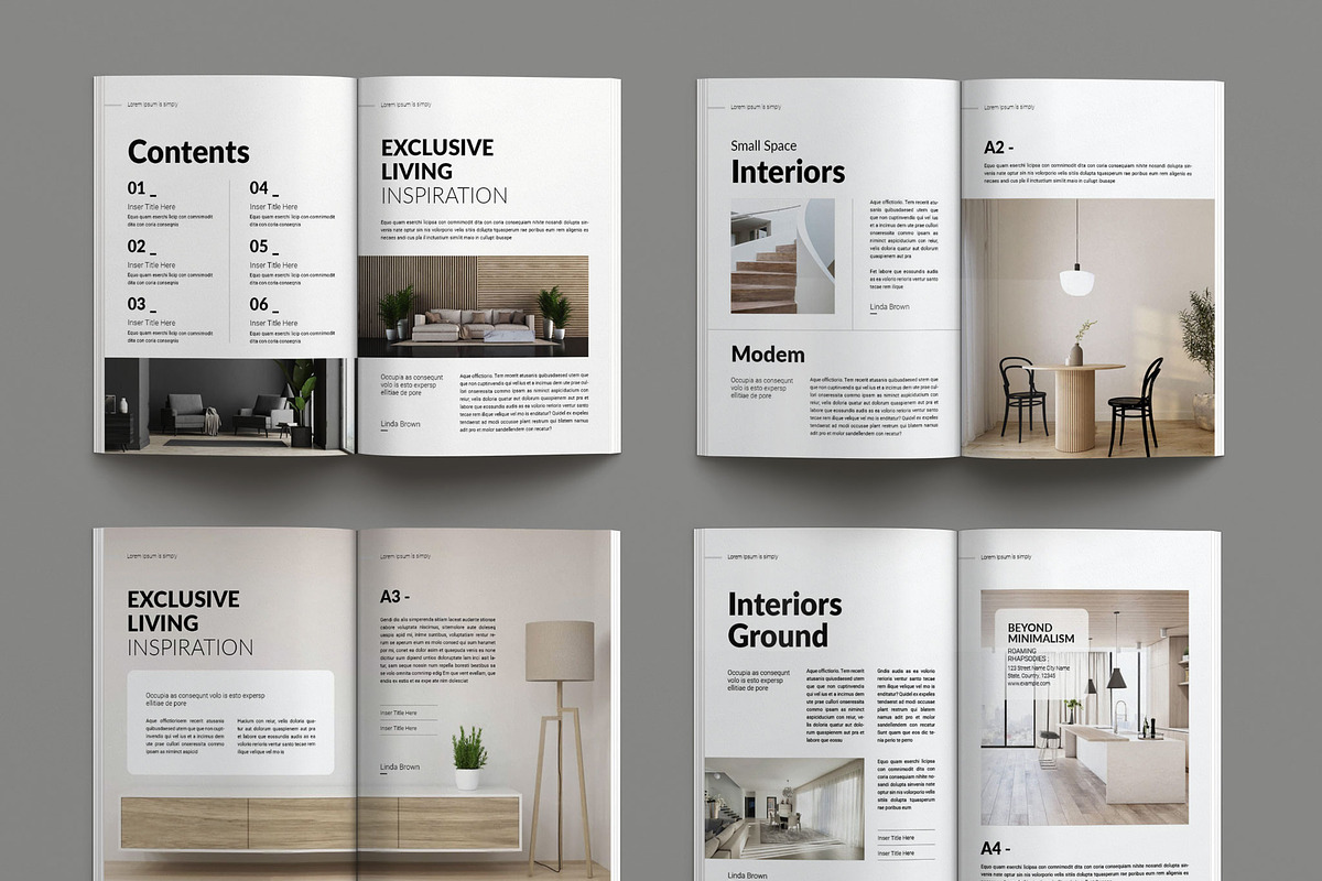 Modern Interior Magazine Layout, a Magazine Template by Seeing-art (Photo 10 of 11)