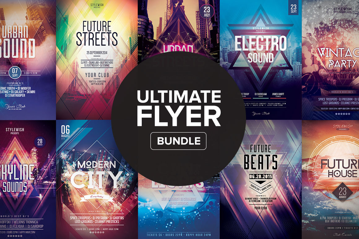 Ultimate Flyer Bundle - 10 posters, a Flyer Template by styleWish