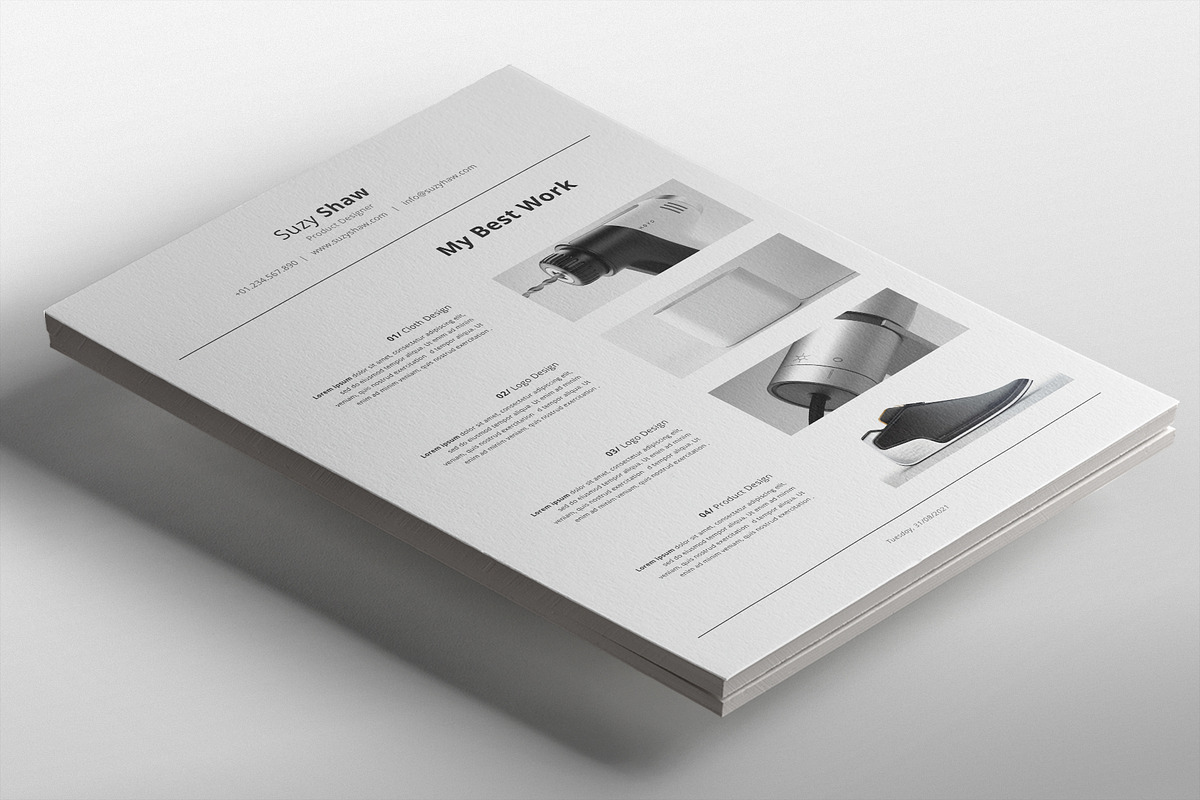 Suzy Resume Template, a Resume Template by Nina Shaw (Photo 6 of 11)