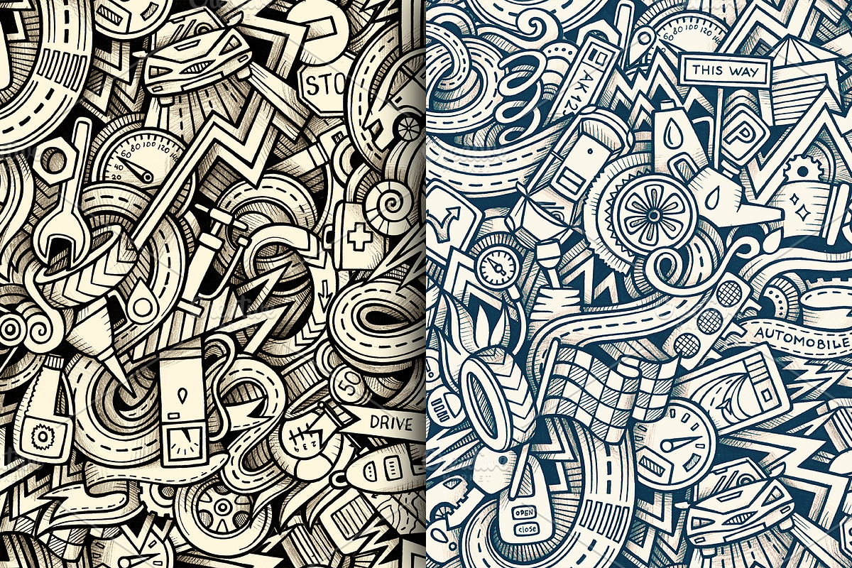 Automotive Graphics Patterns, a Pattern Graphic by BALABOLKA (Photo 3 of 6)