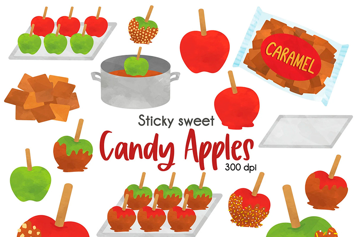 Candy Apples Clipart, a Food Illustration by SugarPickle Clip Art (Photo 3 of 3)