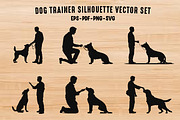 Dog Trainer Vector Silhouettes Set, an Animal Illustration by Gfx Expert Team (Thumbnail 1 of 3)