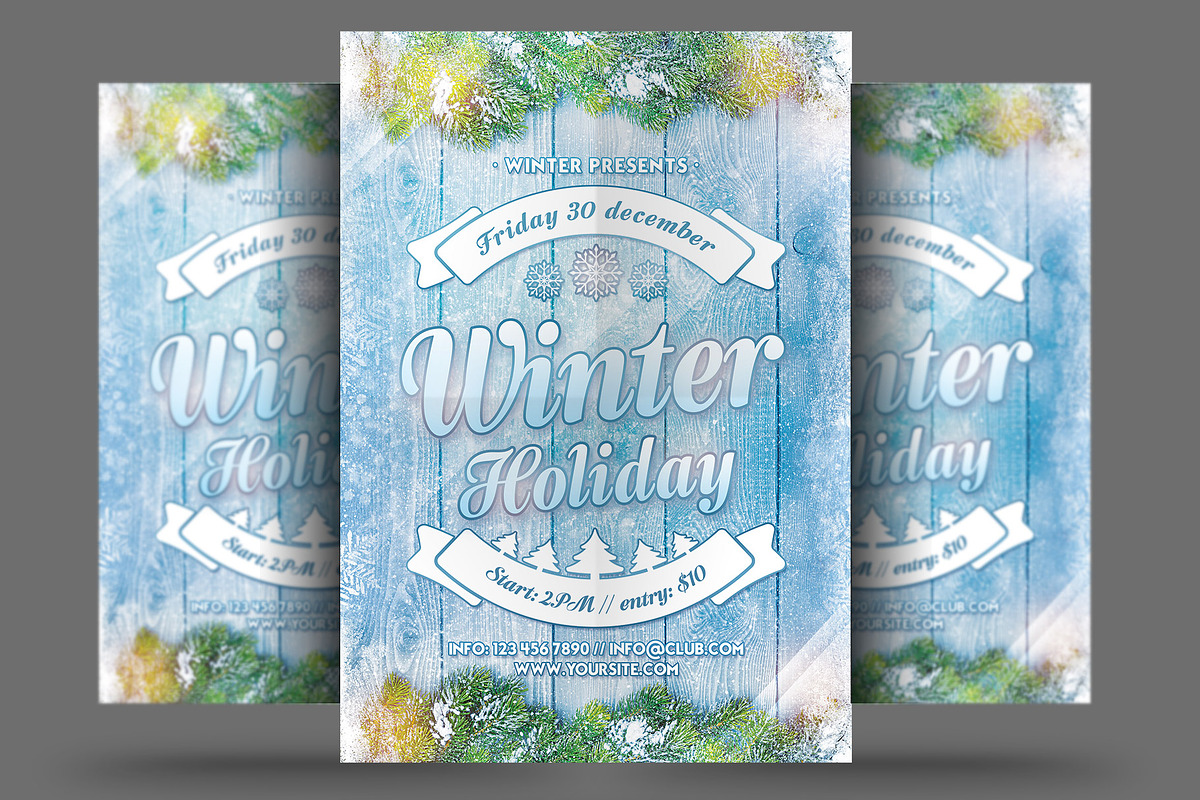 Winter Holiday Flyer, a Flyer Template by Rafoz (Photo 4 of 4)