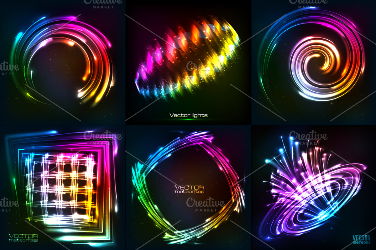 20 shining cosmic lights backgrounds preview 2