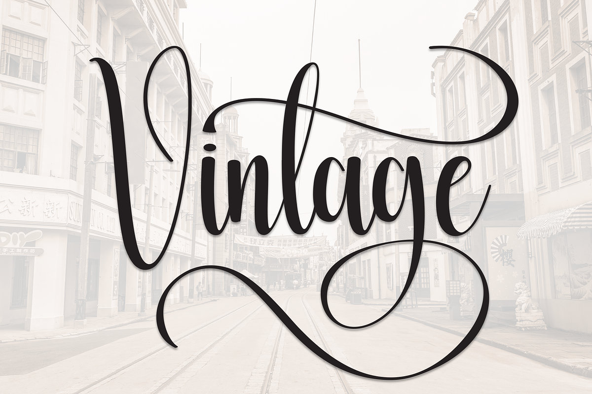 Vintage | Script Font, a Handwritten Font by Scratchones (Photo 1 of 9)