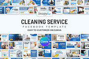 Cleaning Business Facebook Design, a Social Media Template by Snapybiz (Thumbnail 1 of 10)