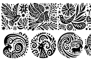 Vintage Birds Folk Art, a Decorative Illustration by devastd (Thumbnail 13 of 28)