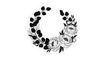 Elegant floral wreath silhouette, an Illustration by Amazin_art (Thumbnail 9 of 41)