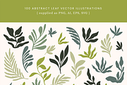 Abstract Leaf Vectors, an Object Graphic by Emma Webb Studio (Thumbnail 5 of 6)
