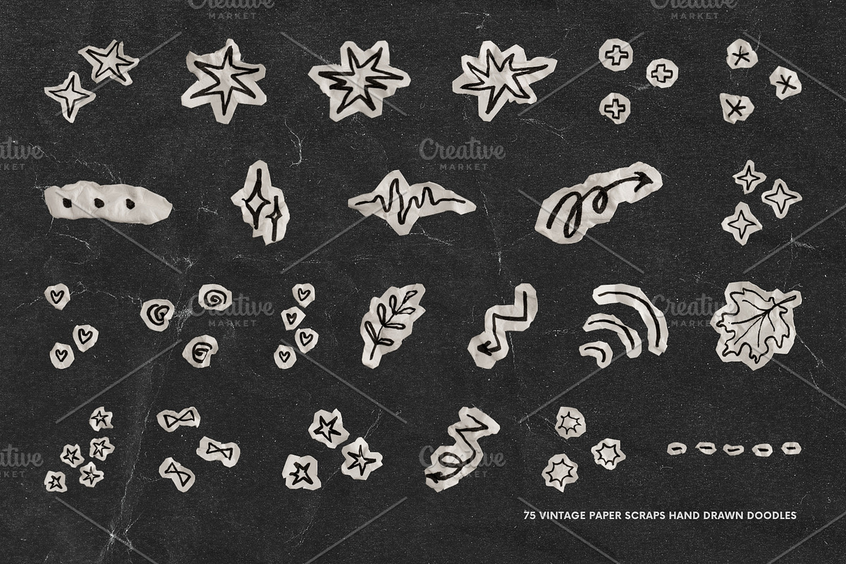 75 Paper Scraps Hand Drawn Doodles, an Abstract Photo by Ksuview (Photo 3 of 6)