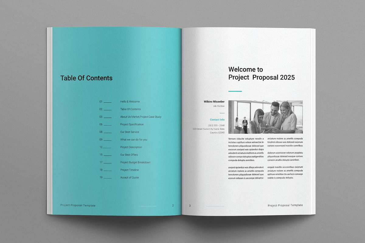 Project Proposal Template, a Brochure Template by E-Type
