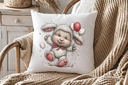 Whimsical Easter Lamb Clipart, an Illustration by OK Design (Thumbnail 6 of 6)