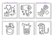 Bold Easy Medical Girly Coloring Pag, a Decorative Illustration by Ink Gallery (Thumbnail 4 of 4)