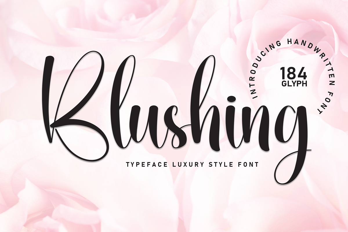 Blushing | Script Font, a Handwritten Font by Scratchones (Photo 1 of 8)