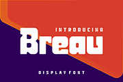 Breau - Bold Display Font, a Sans Serif Font by lelevien (Thumbnail 1 of 4)