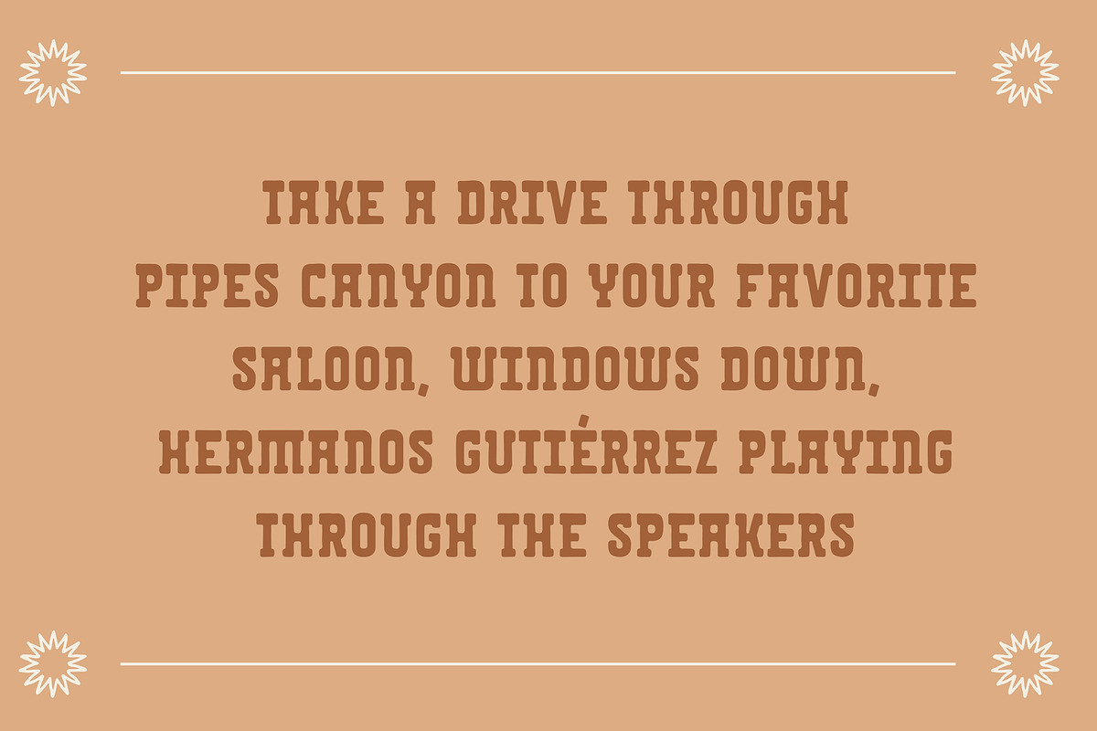 Pipes Canyon | Modern Western Font, a Slab Serif Font by Amber Morgan (Photo 5 of 6)