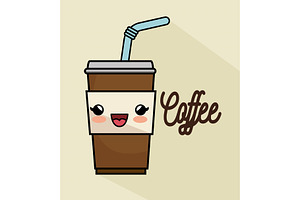 Kawaii Coffee Icon