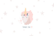 It's a Girl Unicorns and flowers, an Animal Illustration by tatiletters (Thumbnail 8 of 8)